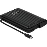 DeLOCK Externes Gehäuse für 2.5″ SATA HDD / SSD mit USB Type-C - IP66, Laufwerksgehäuse schwarz