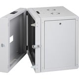Digitus Wandgehäuse Unique Serie - zweiteilig, schwenkbar, IT-Schrank grau, 12 Höheneinheiten