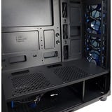 Inter-Tech CXC2, Tower-Gehäuse schwarz, Front aus Tempered Glass, Seitenteil aus Acryl