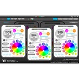 Thermaltake Riing Duo 12 RGB Radiator Fan 3 Pack, Gehäuselüfter schwarz, 3er Set, 1x Controller, 120 mm
