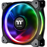 Thermaltake Riing Plus 14 LED RGB Radiator Fan TT Premium, Gehäuselüfter schwarz, 3er Set, 1x Controller, 140 mm