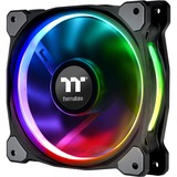 Thermaltake Riing Plus 14 LED RGB Radiator Fan TT Premium, Gehäuselüfter schwarz, 3er Set, 1x Controller