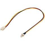 goobay PC-Lüfter Stromkabelverlängerung 3Pin Secker > 3Pin Buchse, Verlängerungskabel 30cm