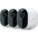 Arlo Essential Spotlight, Überwachungskamera weiß/schwarz, WLAN, Full HD, 3er Pack