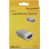 DeLOCK Adapter HDMI-A Stecker > VGA Buchse grau