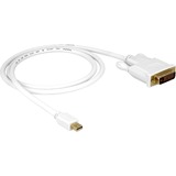 DeLOCK Adapterkabel mini-DisplayPort Stecker > DVI 24+1 Stecker weiß, 1 Meter