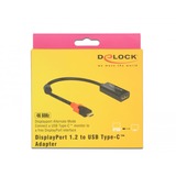 DeLOCK USB Adapter, USB-C Stecker > DisplayPort Buchse schwarz, 20cm, 4K 60Hz