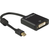 DeLOCK mini Displayport 1.2 Stecker > DVI Buchse 4K Aktiv, Adapter schwarz, 20 cm