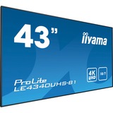 iiyama LE4340UHS-B1, Public Display schwarz, HDMI, Android, DVI, VGA, 4K