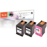 Peach Tinte 2x schwarz + color PI300-658 kompatibel zu HP 302, F6U66A, F6U65A