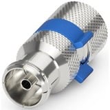 goobay Easy-Installation IEC/Koax-Buchse silber/blau, 6,5 - 8,0 mm