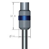 goobay Easy-Installation IEC/Koax-Buchse silber/blau, 6,5 - 8,0 mm