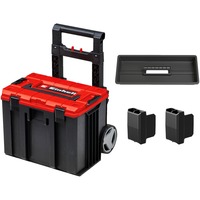 Einhell Systemkoffer E-Case L , Werkzeugkiste schwarz/rot, mit Räder