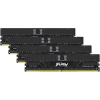 Kingston FURY DIMM 64 GB DDR5-6400 (4x 16 GB) Quad-Kit ECC, Arbeitsspeicher schwarz, KF564R32RBEK4-64, Renegade Pro, Registered, INTEL XMP, AMD EXPO