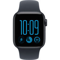 Apple Watch SE 3, Smartwatch schwarz, 40 mm, Sportarmband Navyblau S/M
