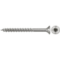 fischer Spanplattenschraube PowerFast II 4,0x60 Senkkopf TX 100 Stück, mit Teilgewinde, Edelstahl A2