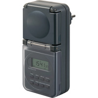 Brennenstuhl Digitale Wochen-Zeitschaltuhr IP44 mit LCD-Display anthrazit, Für den Außenbereich
