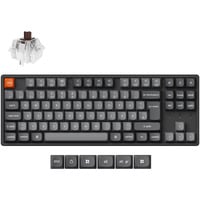 Keychron K8 Max, Gaming-Tastatur schwarz/grau, DE-Layout, Keychron Super Brown, Aluminiumrahmen, RGB