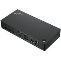 Lenovo ThinkPad Universal USB-C Dock, Dockingstation schwarz, USB, HDMI, DP, RJ-45, mit 135-W-Netzteil