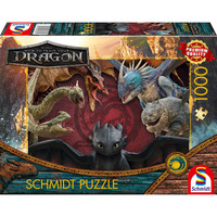 Schmidt Spiele Drachenzähmen leicht gemacht: Dragons are Real, Puzzle 1000 Teile