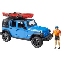 bruder Jeep Wrangler Rubicon Unlimited mit Kajak und Figur, Modellfahrzeug