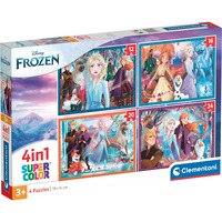 Clementoni Supercolor 4 in 1 - Disney Frozen 2, Puzzle 4 Puzzle (12-24 Teile)