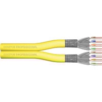 Digitus Professional Cat.7a S/FTP Verlegekabel Duplex, Cca gelb, 500 Meter Trommel