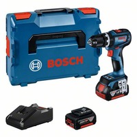 Bosch Akku-Schlagbohrschrauber GSB 18V-90 C Professional, 18Volt blau/schwarz, 2x Li-Ionen Akku 5,0Ah, in L-BOXX