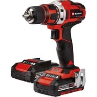 EINHELL Power X-Change Akku-Bohrschrauber TE-CD 18/40-1 Li, 18Volt rot/schwarz, 2x Li-Ion-Akku 1,5Ah, im Koffer