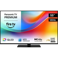 Panasonic TV-55W85BEZC, QLED-Fernseher 139 cm (55 Zoll), schwarz, UltraHD/4K, Fire TV, Subwoofer, 120Hz Panel
