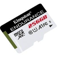 Kingston High Endurance 256 GB microSDXC, Speicherkarte weiß/schwarz, UHS-I U1, Class 10, A1