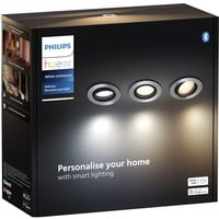 Philips Hue White Ambiance Milliskin Einbauspot 3er-Pack, LED-Leuchte silber