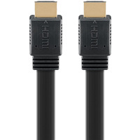 goobay High Speed HDMI 2.1 Flachkabel mit Ethernet 8K / 60 Hz schwarz, 2 Meter, 48 Gbit/s