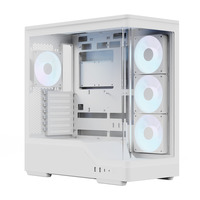 Aerocool P500A-WT-v1, Tower-Gehäuse weiß, Tempered Glass x 2