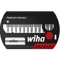 Wiha Bit-Satz FlipSelector Standard, Sechsrund schwarz/rot, 15-teilig, mit Gürtelclip