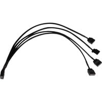 Alphacool Y-Kabelsplitter aRGB 3-Pin auf 4x 3-Pin, 30cm schwarz, inkl. Steckverbinder