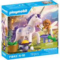 PLAYMOBIL 71843 Magic Unicorns: Sammeleinhorn Glückslavendel mit Fee, Konstruktionsspielzeug 
