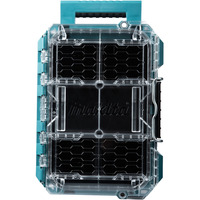 Makita MAKTRAK Organizer kompakt , Werkzeugkiste blau/transparent, Transparenter Deckel