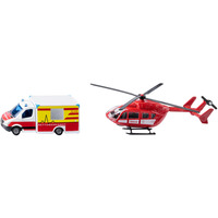 SIKU SUPER Mercedes-Benz Rettungswagen und Helikopter, Modellfahrzeug