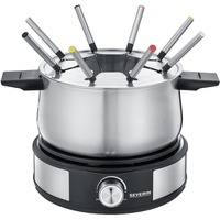 Severin Fondue-Crêpes-Kombination FO 2471 edelstahl/schwarz, 1.500 Watt