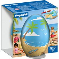 PLAYMOBIL 72101 Spiel-Ei: Strandurlaub, Konstruktionsspielzeug 