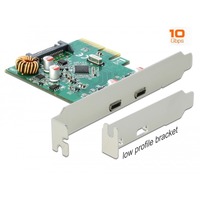 DeLOCK PCIe x4 > 2x extern USB 3.2 Gen 2 Typ-C, USB-Controller 