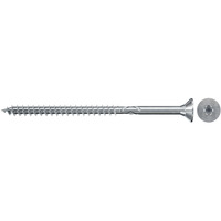 fischer Spanplattenschraube ClassicFast II 6,0x180 Senkkopf TX 100 Stück, mit Teilgewinde, verzinkt