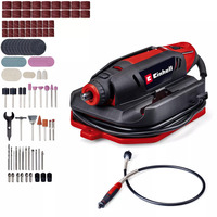 EINHELL Schleif- und Gravur-Werkzeug TC-MT 150 E, Gravierer schwarz/rot, 150 Watt, 117-teiliges Zubehör-Set