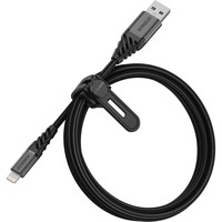 Otterbox USB 2.0 Adapterkabel, USB-A Stecker > Lightning Stecker schwarz, 1 Meter, gesleevt