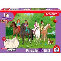 Schmidt Spiele Schleich: Horse Club - Club Holstein Fohlen, Puzzle 150 Teile, Schleich Holstein Fohlen Figur