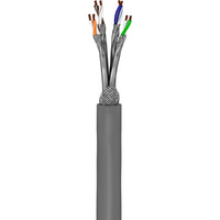 goobay Patchkabel CAT6a S/FTP grau, 100 Meter, ohne Stecker