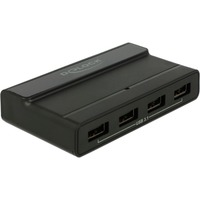 DeLOCK Externer USB 3.2 Gen 2 4 PortHub 10Gbps, USB-Hub schwarz