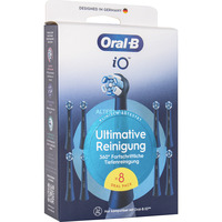  Oral-B iO Ultimative Reinigung 8er, Aufsteckbürste schwarz, Überlegene Plaque-Entfernung