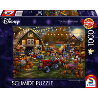 Schmidt Spiele Thomas Kinkade Studios: Disney - Mickey & Minnie Pumpkin Festival, Puzzle 1000 Teile
